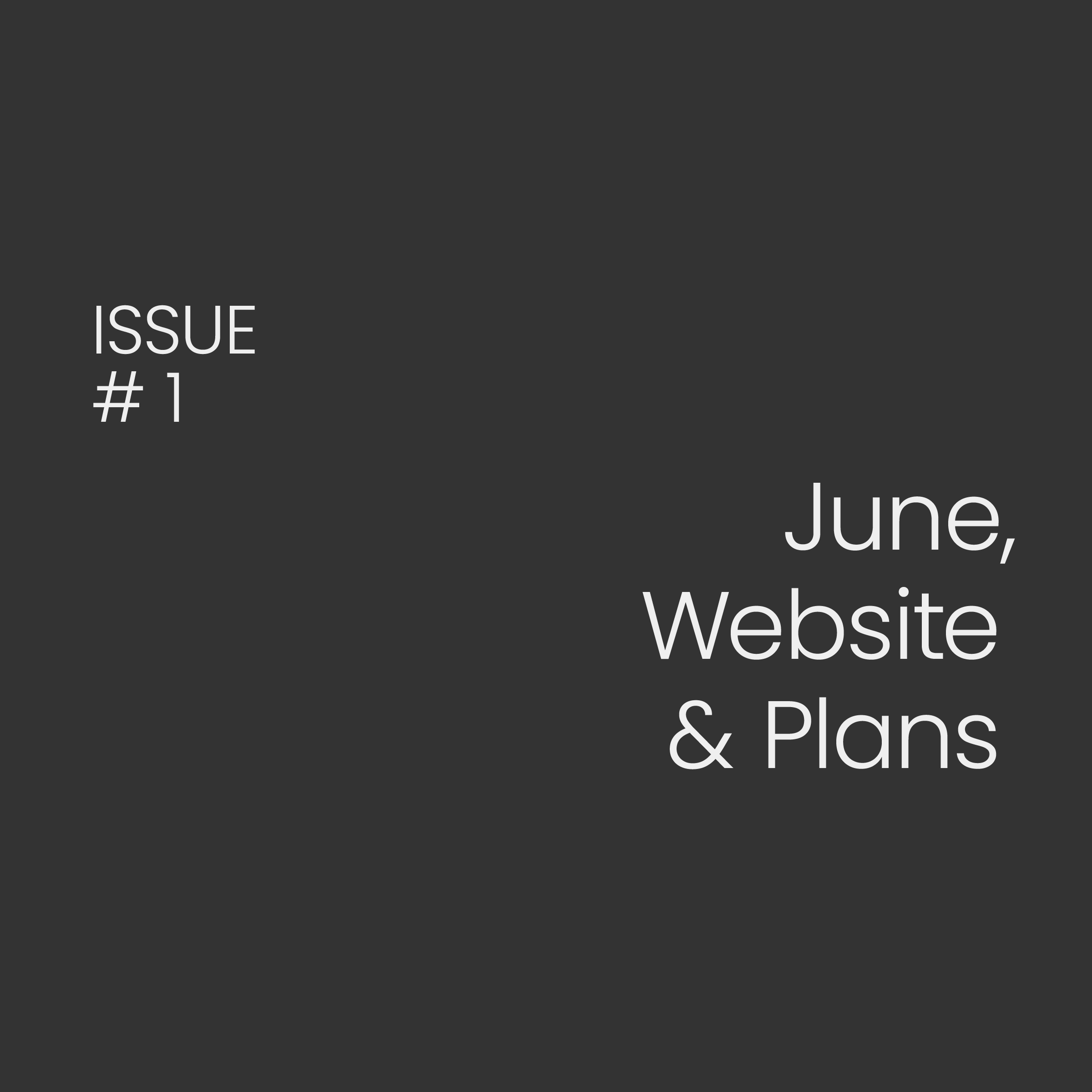 Issue#1: Website + Plans